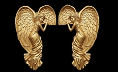 Силиконовый молд № 2939 Ангелы 2 в 1