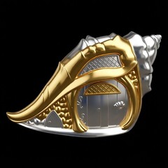 Силиконовый молд № 416 Домик ракушка № 2 ( серия домики для гномов и фей)