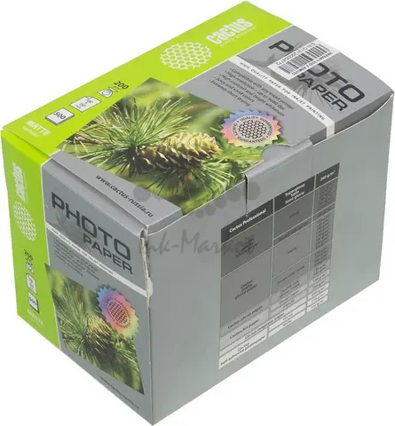 Фотобумага Cactus CS-MA6200500 10x15/200г/м2/500л./белый матовое для струйной печати
