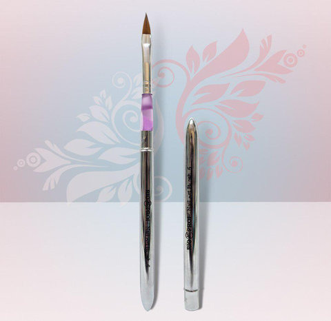 Кисть прямая для геля со съемной ручкой № 6