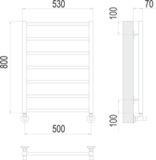 Полотенцесушитель Terminus Контур П7 500х800