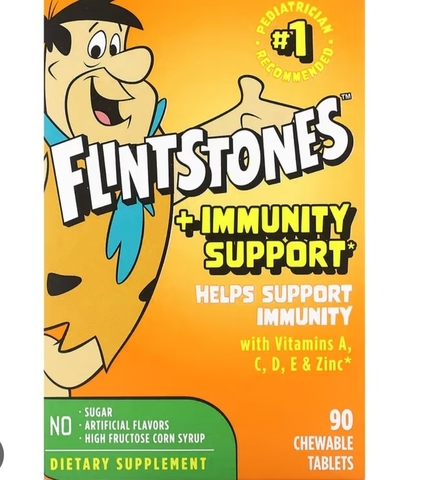 Flintstones, мультивитаминная добавка для детей, поддержка иммунитета, фруктовый вкус, 60 жевательных таблеток