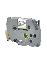 Кассета с лентой S'OK by Sakura Printing TZES641 для Brother,  черный на желтом, 18мм, 8м , наклейка