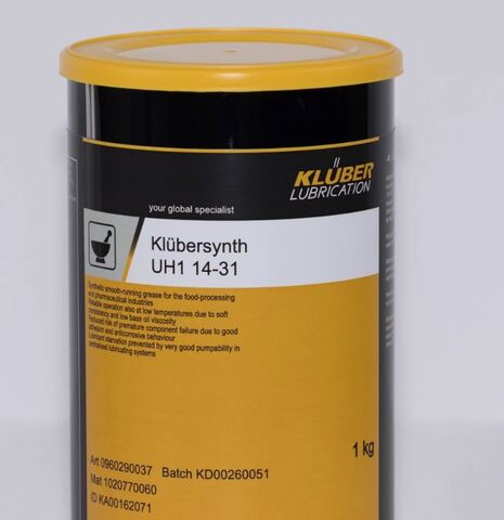 KLUBER Klubersynth UH1 14-31 - смазка для пищевой и фармацевтической промышленности - 1 кг