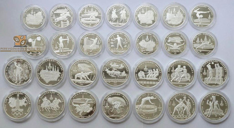 Комплект из 28 жетонов "Олимпиада 80"