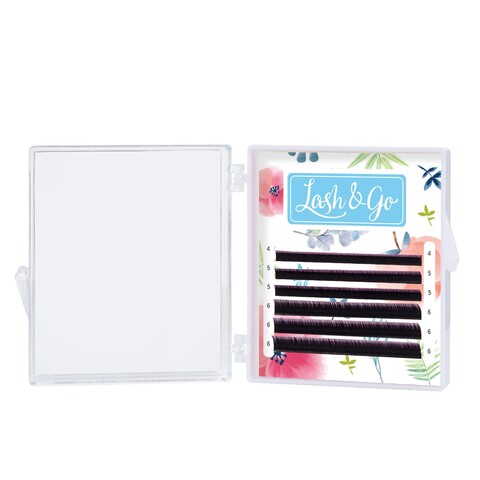 Черные ресницы Lash&Go микс 0,12/D/8-13 mm (6 линий)