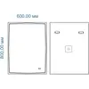 Зеркало с подсветкой и подогревом "Firenze 600x800" AM-Fir-600-800-DS-F-H
