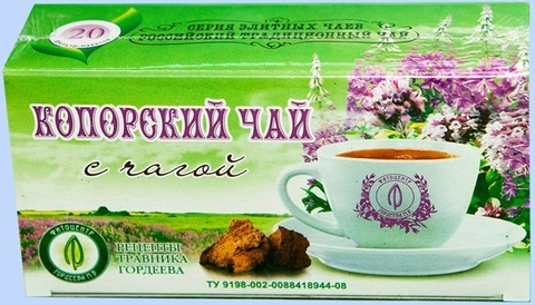 Травник Гордеев копорский чай с чагой, ф/п, 20 шт, кор.