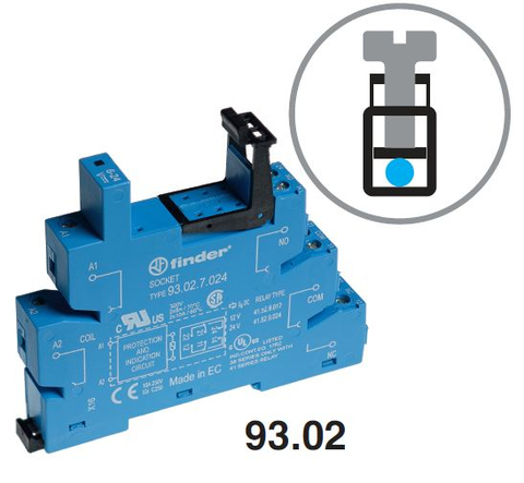 Розетка с винтовыми клеммами (с зажимной клетью) для реле 41 серии; питание 24В DC; в комплекте пластиковая клипса; опции: LED