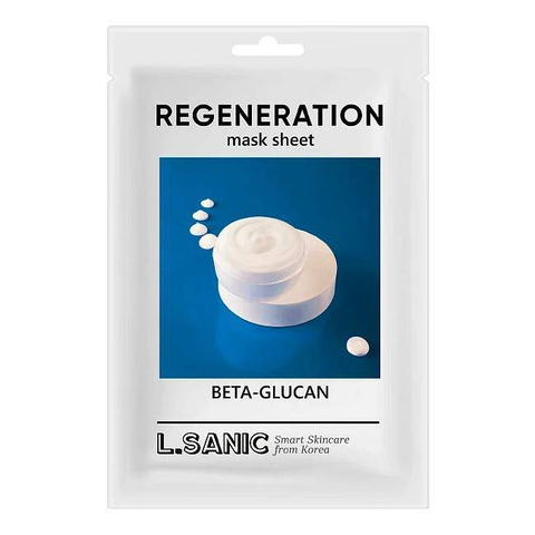 Lsanic Маска тканевая восстанавливающая с бета-глюканом Beta-Glucan Regeneration Mask Sheet