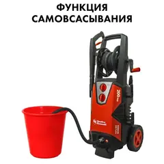 Мойка высокого давления QUATTRO ELEMENTI GENOVA 200 Turbo (2700 Вт, 200 Бар,460 л/ч,Колеса, асинхрон) + роторная насадка (912-129)