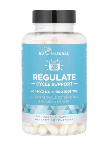 EU Natural Regulate, поддержка цикла, 120 вегетарианских капсул