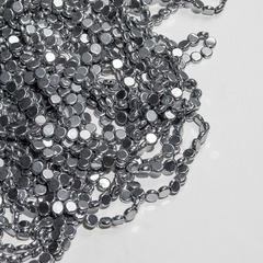 Гематин (гематит), монетка 6*2,3мм, оттенок "Родий"