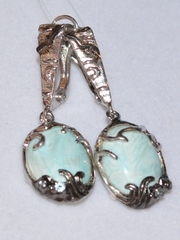 Ларимар(серьги из серебра)