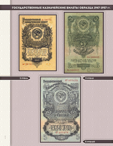 Комплект листов для банкнот "Государственные казначейские билеты образца 1947-1957 гг."  Коллекционеръ