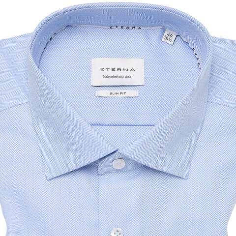 Сорочка мужская Eterna Slim Fit 1179-F170-12 голубая 