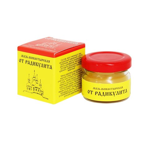 Мазь Монастырская "От радикулита". Архыз Премиум Стекло 28 мл.