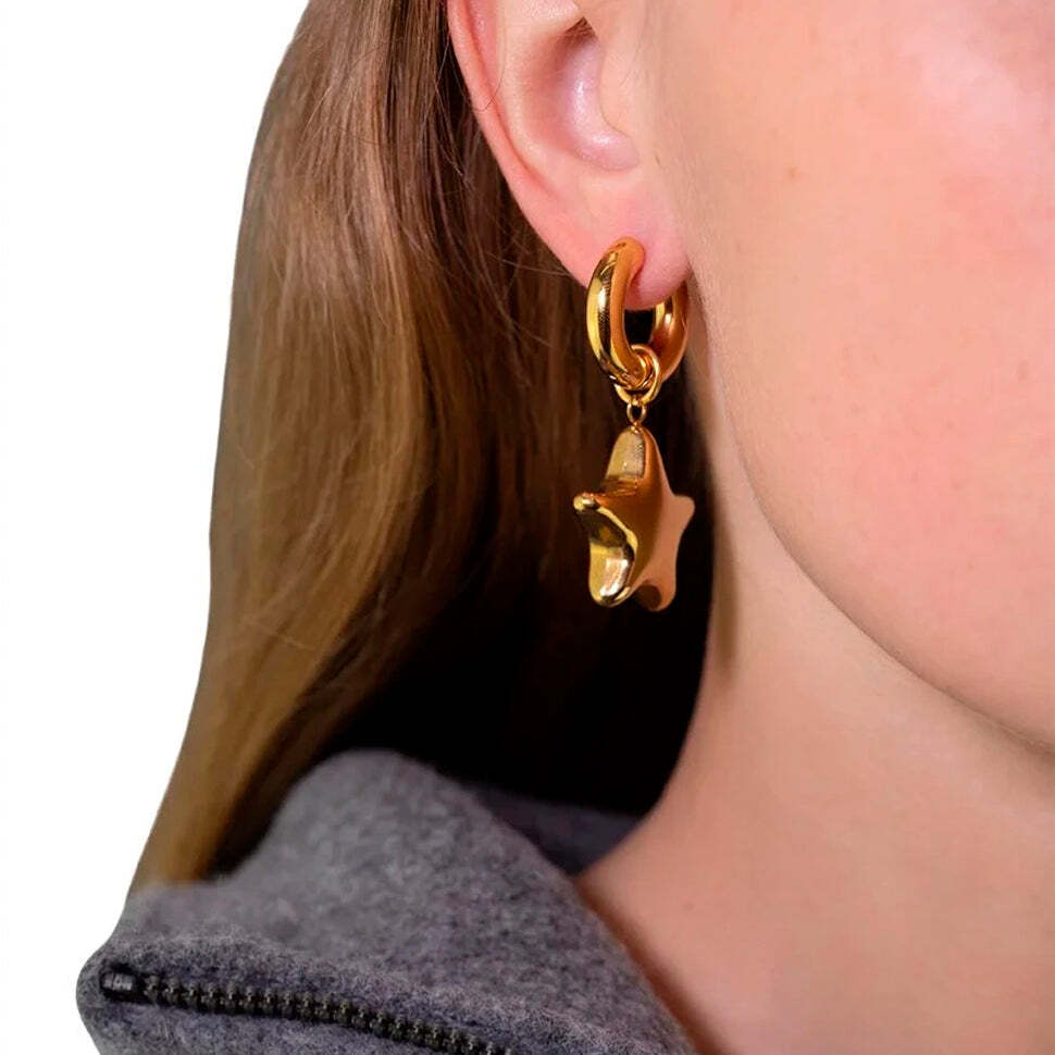 Серьги Gold Spruce And Star Earrings
