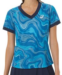 Женская теннисная футболка Asics Match Graphic SS Top - reborn blue