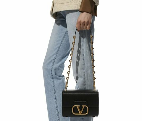 Сумка Valentino Stud Sign черный