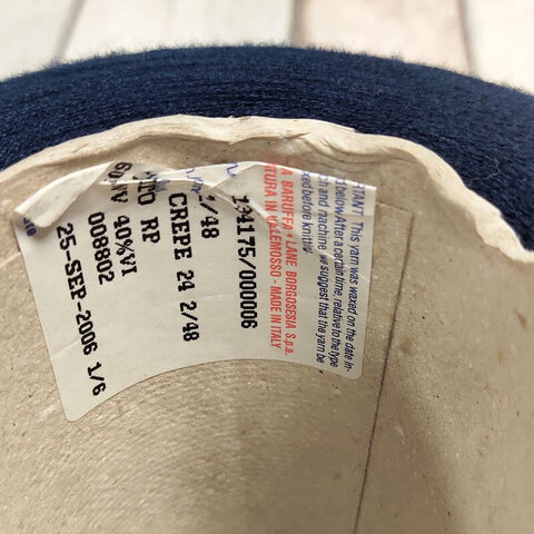Меринос с вискозой (40%) ZEGNA BARUFFA CREPE 2/48 темно-синий