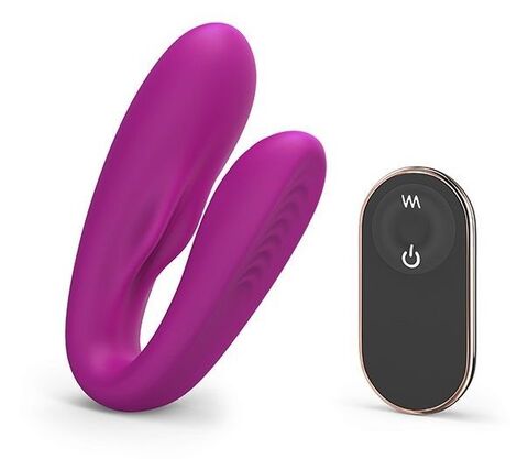 Лиловый вибратор для пар Match Up Couple Vibrator with Remote Control - Love to Love 6032800