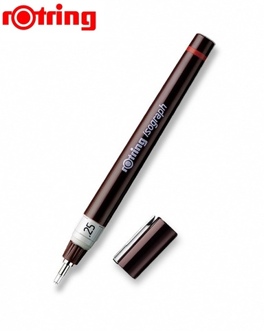 Изограф Rotring, толщина линии: 0,25 mm, корпус: пластик, цвет: бордовый (1903398)