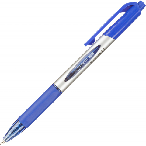 Ручка шариковая автоматическая Deli Arrow, д шарика 0,7мм рез манжета синяя