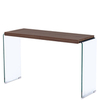 Консоль Glass с деревянной столешницей