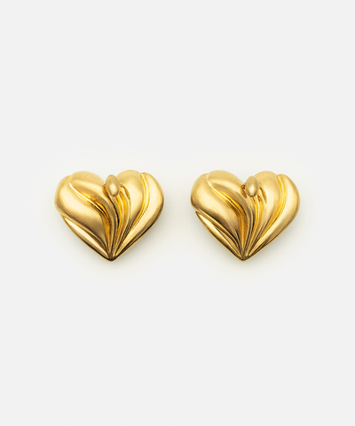 Серьги Pistil Heart Gold