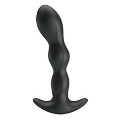 Черный анальный стимулятор простаты с вибрацией Special Anal Massager - 14,5 см. - 