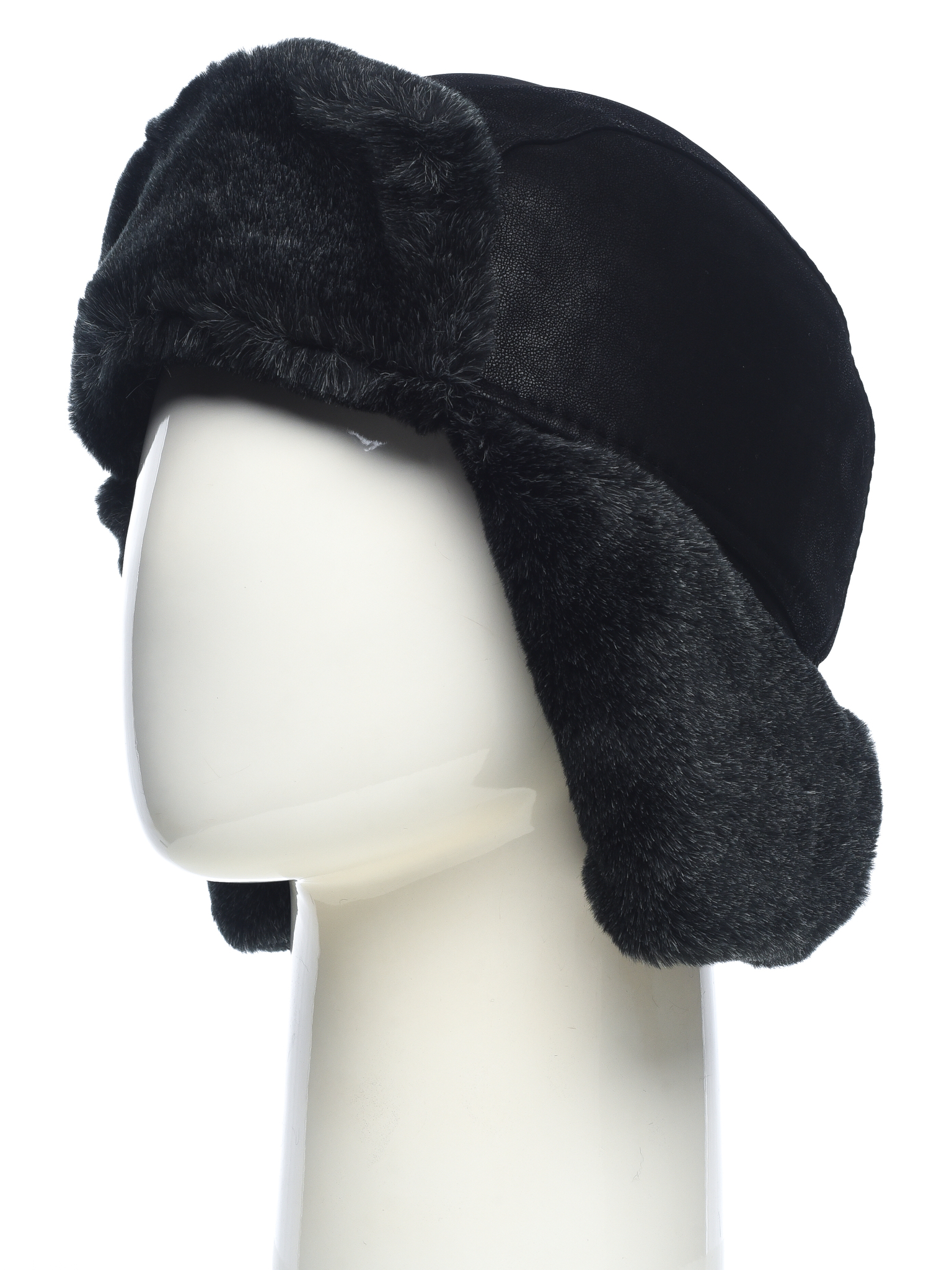 Женская шапка-колпак из искусственной замши светло-серая - Магазин Шапочки - головные уборы оптом