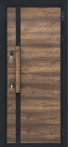 Термодверь входная Двери регионов Роял Норд Термо, 2 замка, 1,8 мм металл, (дуб cpl+белый меламин) #2