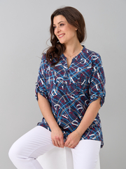 Блузка БЛ-131/джинса-цепочкабуквы