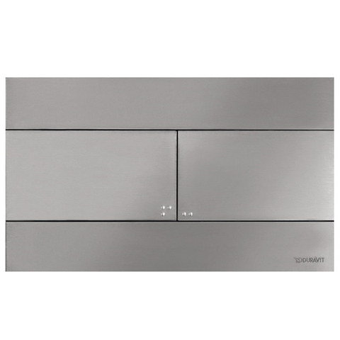Duravit WD5140070000/WF5140043010 Клавиша смыва, Duravit, DuraSystem, для унитаза, шгв 255*7,8*150, цвет-сталь брашированная