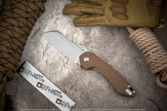 Нож Vosteed Gator сталь 14C28N Stonewash рукоять Brown Micarta