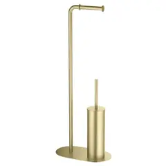Aquatek AQ4231BG AQ4231BG ОБЕРОН держатель туалетной бумаги с ершиком напольный, шлиф. золото фото