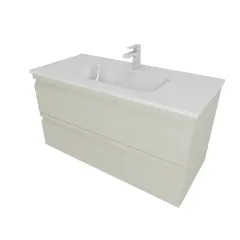 Aquatek AQ77100-GS AQ77100-GS Комплект мебели: Тумба 100см ВЕГА с раковиной AQ4100-00, 2 ящика,  цвет шалфей зеленый фото