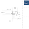 Ramon Soler 3797 Кран запорный настенный 1/2" Хром