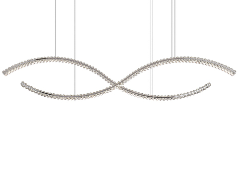 Подвесной светодиодный светильник Newport CRYSTAL 8242/160 chrome, М0067529