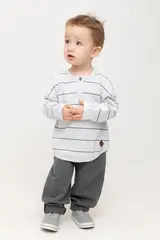брюки  для мальчика  КР 400722/тем.серый меланж к516