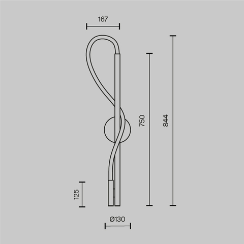 Настенный светодиодный светильник Maytoni Tau MOD146WL-L12B3K