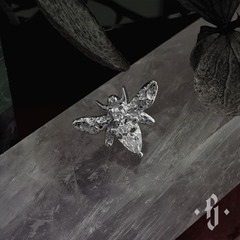 Накрутка "Mole" - Белое золото - White CZ