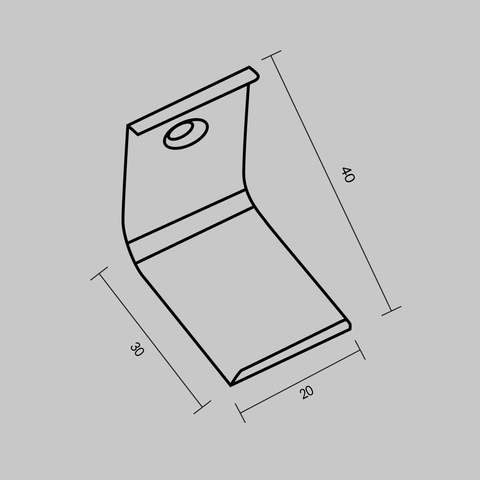 Комплект креплений Maytoni (для профиля 30×30) 4 шт., ALM-3030-MT 642074