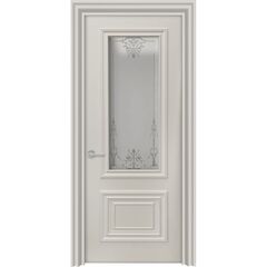 Купить Межкомнатная дверь эмаль Прима Багет RAL 7032 остеклённая 1
