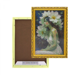 
          Алмазная мозаика Alingar, на подрамнике, с полным заполнением, (глянц), 20х30 см, 20 цветов, "Девушка в белом"