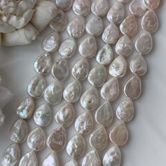 Жемчуг натуральный барочный, капля, 13,9-15,5 мм, 1 нить, Ж033