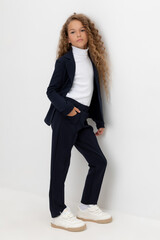 брюки  для девочки  К 400708/индиго