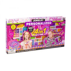 
          Набор для создания украшений-бусины Alingar, 610х295х40мм, "Jewelry personalized", 12 вид. бус., 2х0,6 м резинка, наклейки, карт. уп.