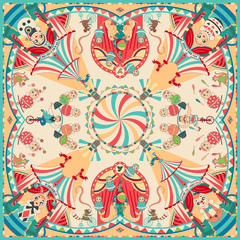 Платок «Русская неваляшка. Праздник»